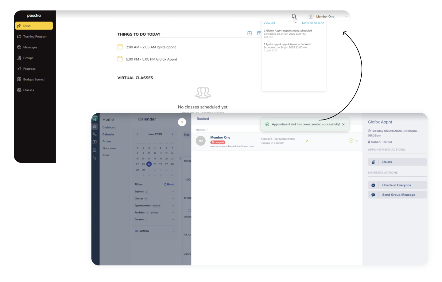 Appointment sync